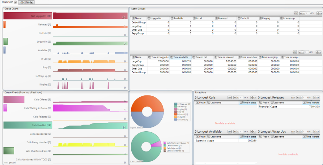 screenshot of Enghouse Contact Center